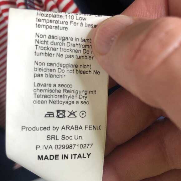 Anna Seravalli Jacket Womens Small US 40 Italy Navy Blue Red Sailor East Coast - Picture 16 of 16